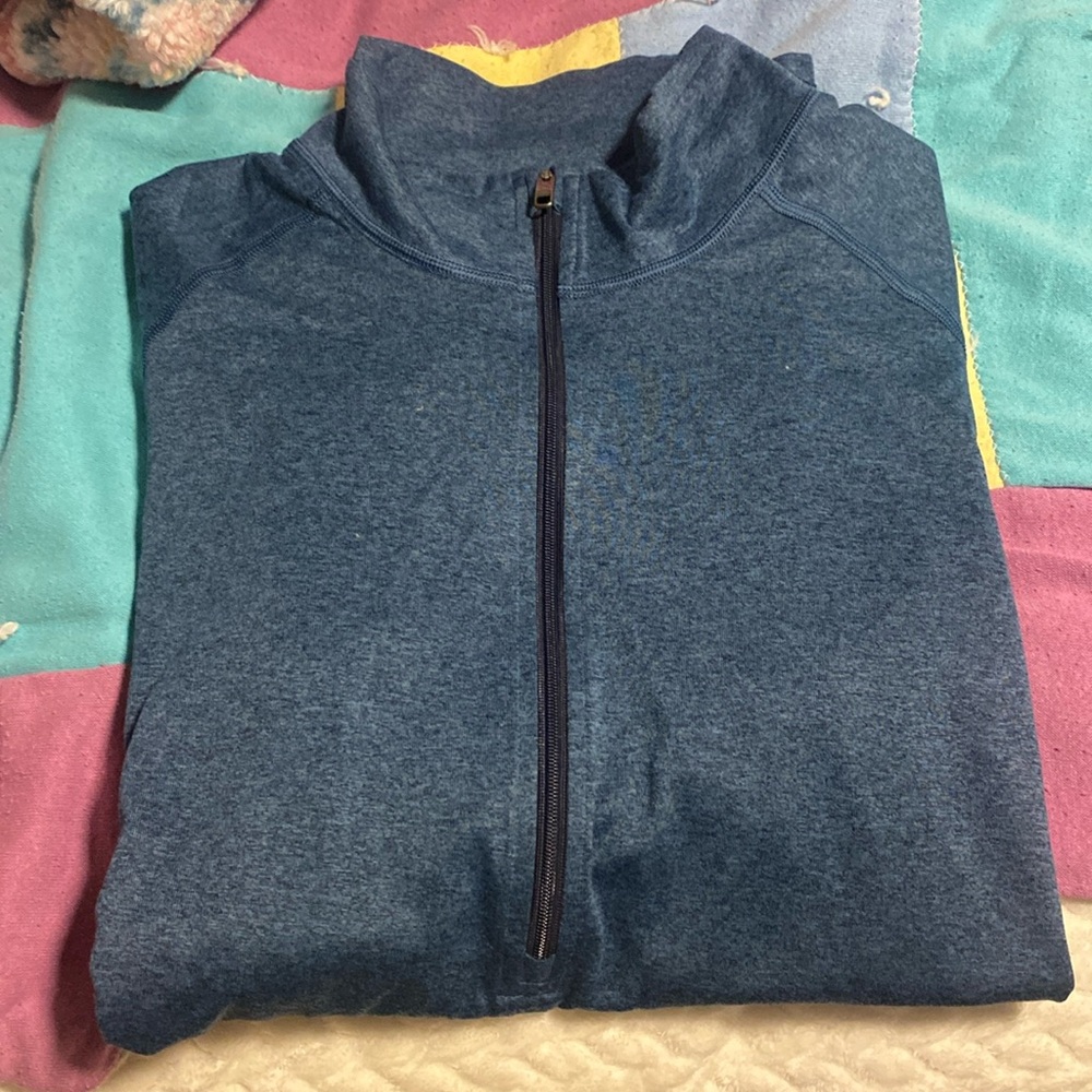 REI Men’s Medium Lightweight Half-Zip Baselayer.Blue/Green. EUC. Maybe worn once